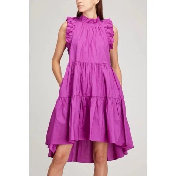 Ulla Johnson Tamsin Dress in purple cotton dress sz 4